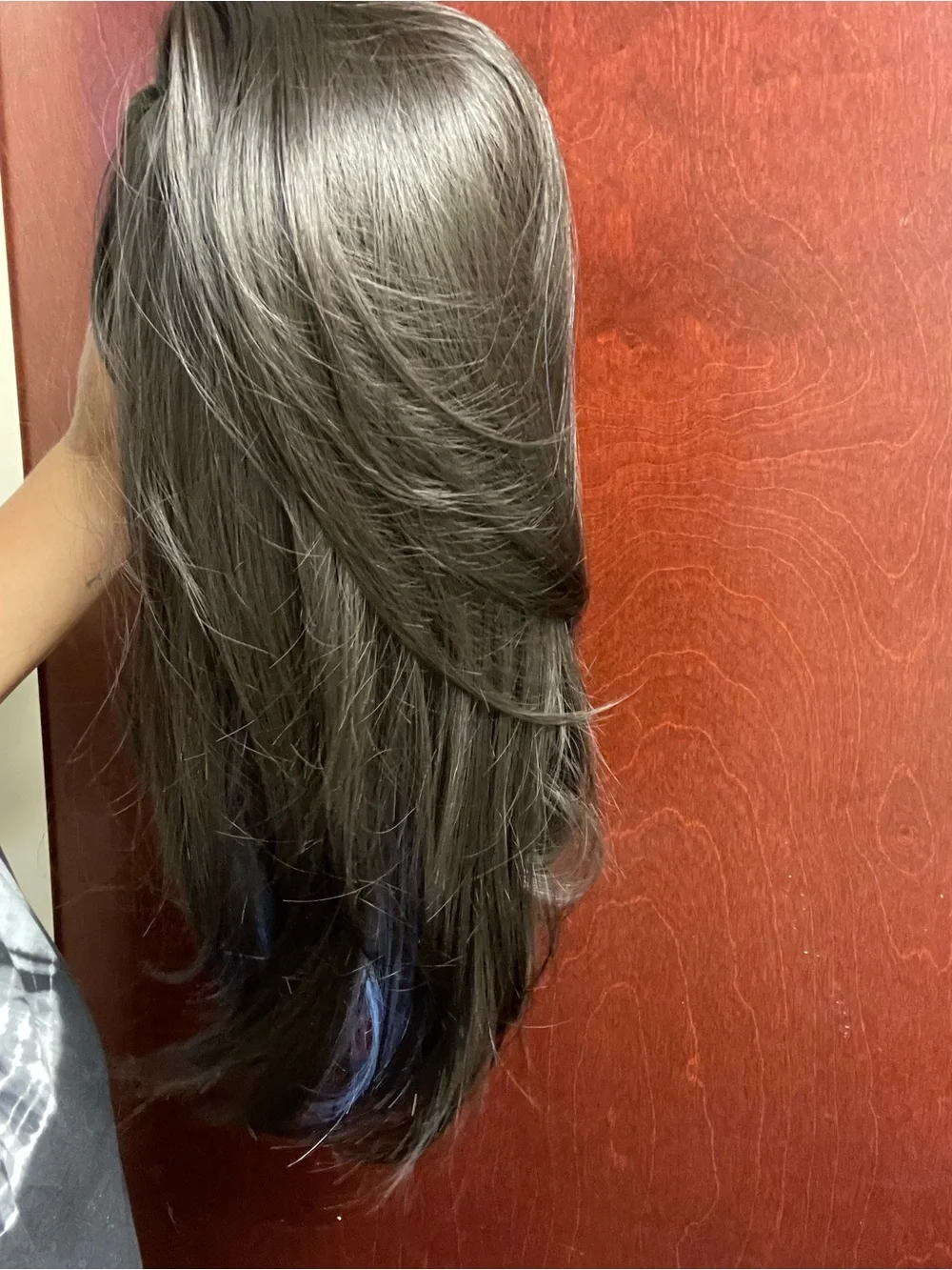 Black Wig with Blue Highlights - Women's Fashion Hair